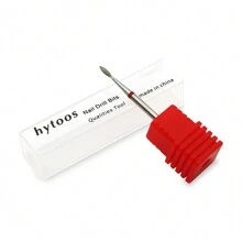 hytoos 1 mũi khoan móng tay hình ngọn lửa bằng kim cương, mũi khoan biểu bì xoay kiểu Nga, phụ kiện máy khoan móng tay điện. - Đỏ - Xem 3