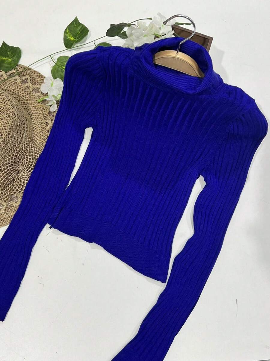 Women Knit Tops - Xanh đậm - Xem 1