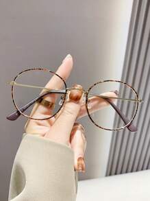男女通用圆形金属时尚眼镜，适合电脑、游戏、电视和移动阅读 - 彩色 - 查看 10