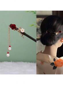 全新中式復古合金流蘇髮夾日常配戴cosplay髮飾 - 彩色 - 查看 10