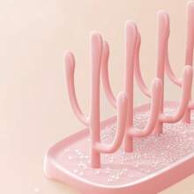 Baby Bottle Drying Rack, Space Saving Bottle Drying Rack, Teats, Pump Parts, Cups - Pink - View 1