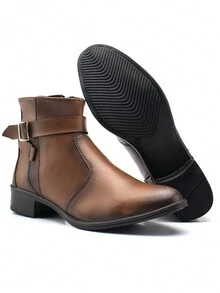 Women Ankle Boots & Booties - 駝色 - 查看 4