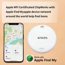 White GPS Tracker Global Positioning Smart GPS Wireless Location Tracker Item Finder  Compatible With Apple IOS System Find My APP - White - View 4
