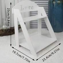 Kệ sắp xếp để bàn cho văn phòng, Giá đỡ chậu nhiều tầng để cây mọng nước và Giá đựng mỹ phẩm, Thiết kế mới sáng tạo hai lớp - trắng - Xem 2