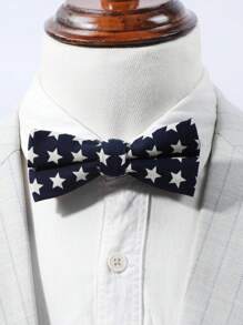 1個男士時尚星星圖案蝴蝶結,適合節日派對 - A - 查看 1