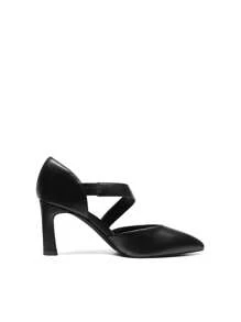 Women's High Heels Pumps Dress Closed Pointed Toe Comfortable D'Orsay Pumps Shoes For Work Office Wedding Dancing - Black - View 7