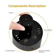 1pc Intelligent Car Air Freshener, Timed Essential Oil Spray Car Aroma Diffuser, Multicolor Available, Suitable For Car And Home Aromatherapy - Black - View 5