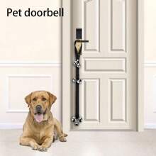 1pc Pet Outdoor Alarm Doorbell - Black - View 1