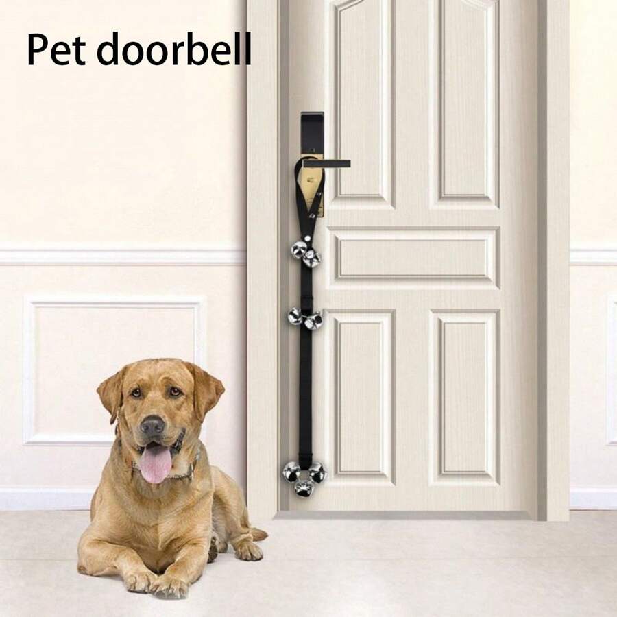 1pc Pet Outdoor Alarm Doorbell - Black - View 1