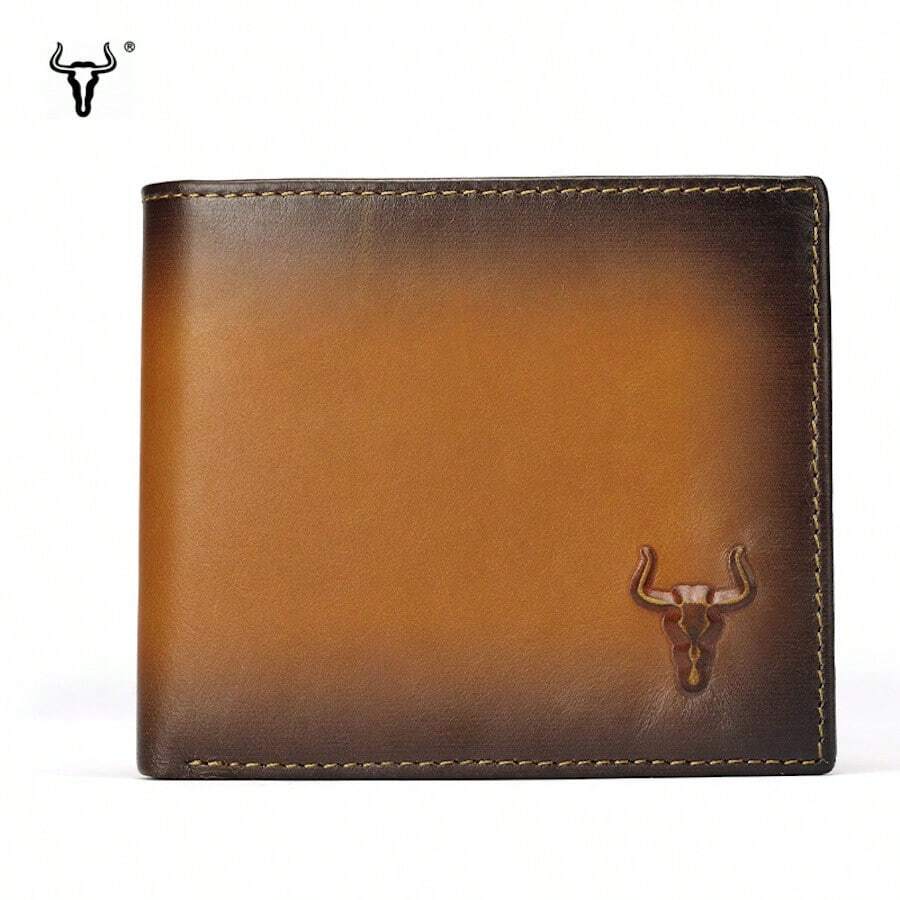 RFID Wallets For Men Genuine Leather Slim Bifold Front Pocket Wallets With 2 ID Windows 11 Card Slots Large Capacity Purse Birthday Anniversary For Him