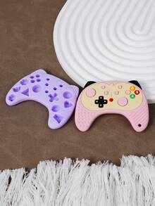 1pc Hand-Sized Silicone Game Machine Shaped Teether, Perfect Sensory Toy For Baby's Teething - Purple - View 3