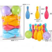 Juego De Juguetes De Bolos (10 Bolos + 2 Bolas), Juego De Bolos Para Reuniones Familiares - Multicolor - Ver 2