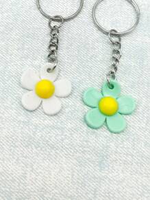 16pcs Fashionable Multi-Color Flower & Cute Cloud Keychain Set, Bag Accessories Car Accessories Bag Charm Backpack For School Goth Y2k Christmas Gift Ideas Bag Accessories Lanyards With Id Holder Car Accessories Bag Charms Car Accessories Teacher Friend Sister - Multicolor - View 8