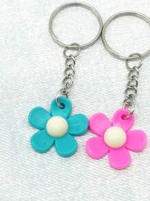 16pcs Fashionable Multi-Color Flower & Cute Cloud Keychain Set, Bag Accessories Car Accessories Bag Charm Backpack For School Goth Y2k Christmas Gift Ideas Bag Accessories Lanyards With Id Holder Car Accessories Bag Charms Car Accessories Teacher Friend Sister - Multicolor - View 5