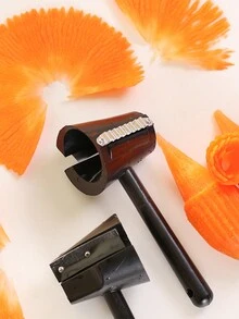 1pc Multifunctional Spiral Flower & Ribbon Maker For Kitchen Creative Food Decoration, Vegetable Slicer - Black - View 2