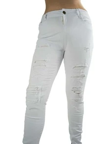 Pantalón Blanco Stretch para mujer - Blanco - Ver 1