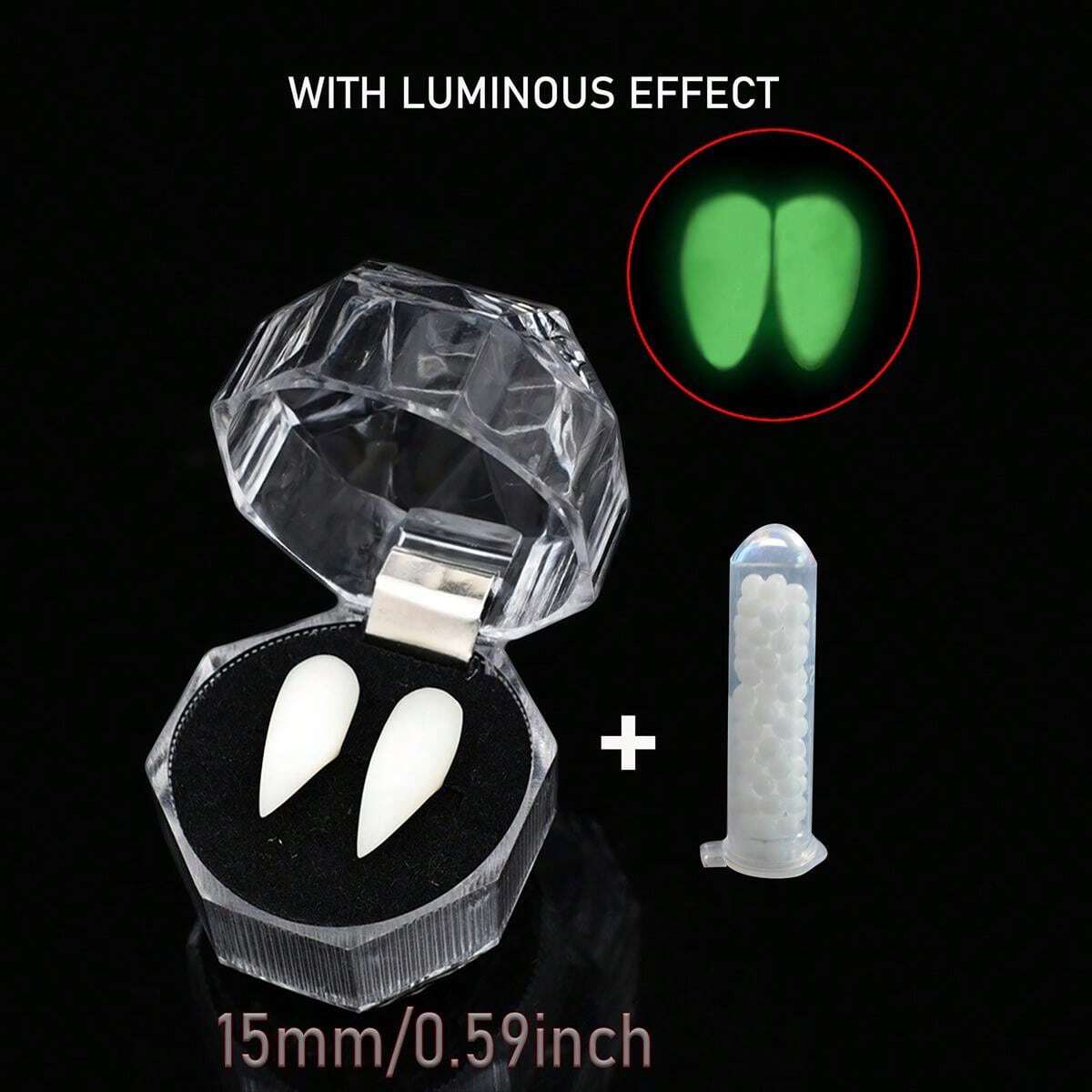 1 Pair Vampire Fake Teeth, Halloween Costume Accessory, Party