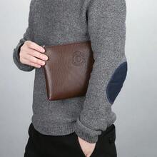 男士大容量手拿包 - 棕色 - 查看 1