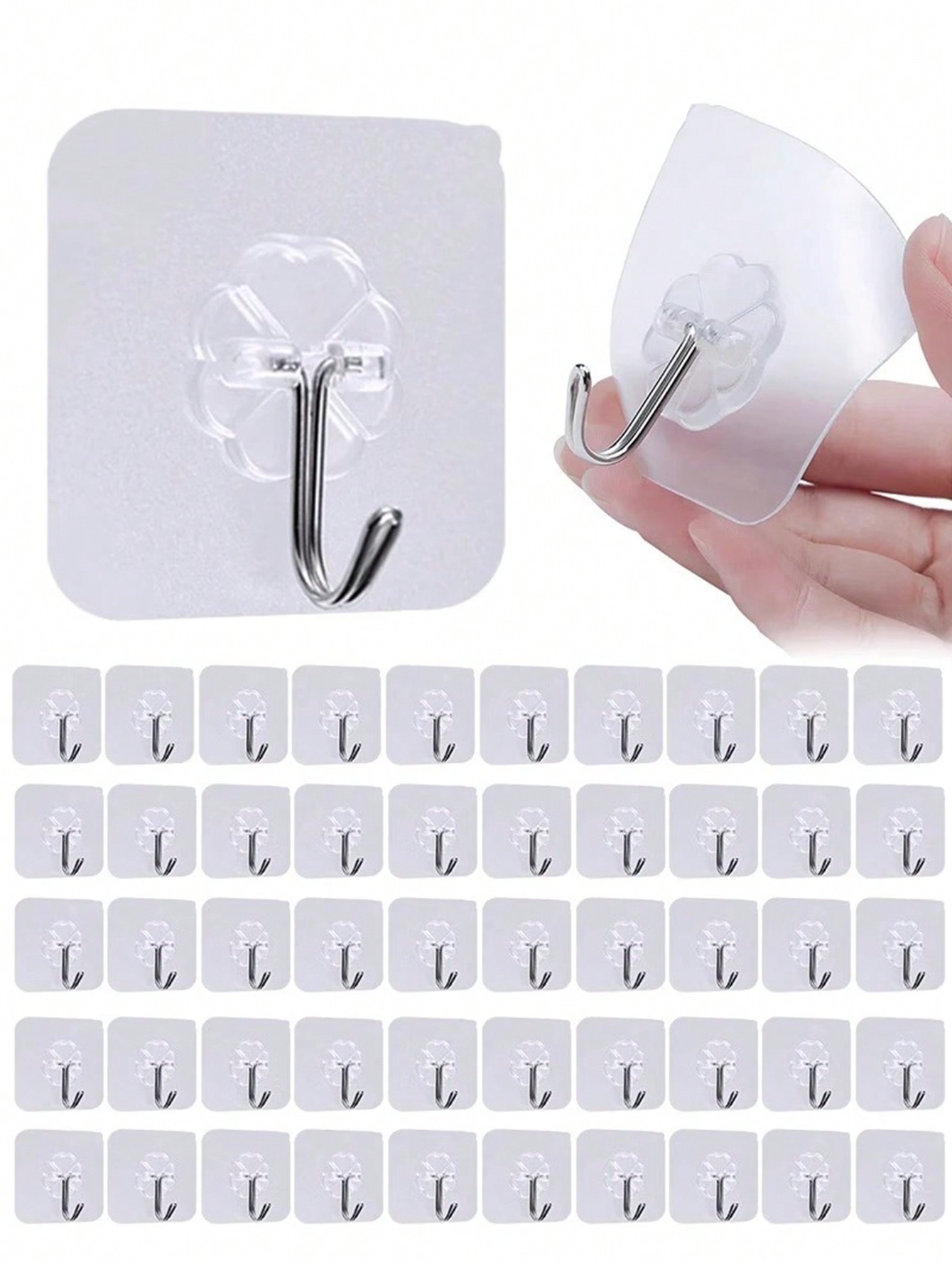 Translucent adhesive hooks