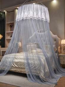 1pc Solid Color Dome Mosquito Net, Suitable For All Bed Sizes, Fashion Hanging Mosquito Net, High Density, Anti-Mosquito And Dust, Applicable For Living Room, Bedroom, Outdoor Travel - Grey - View 5