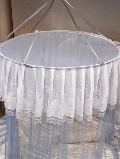 1pc Solid Color Dome Mosquito Net, Suitable For All Bed Sizes, Fashion Hanging Mosquito Net, High Density, Anti-Mosquito And Dust, Applicable For Living Room, Bedroom, Outdoor Travel