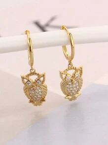 1 đôi Đúng mốt Thú vật Hình con cú Dát Dangle Hoa tai Đối với Mặc hàng ngày - con cú - Xem 5
