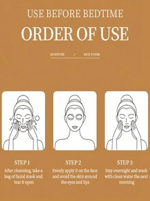 10 Piezas/caja Máscara Humectante De Arroz Bioaqua Sin Lavado