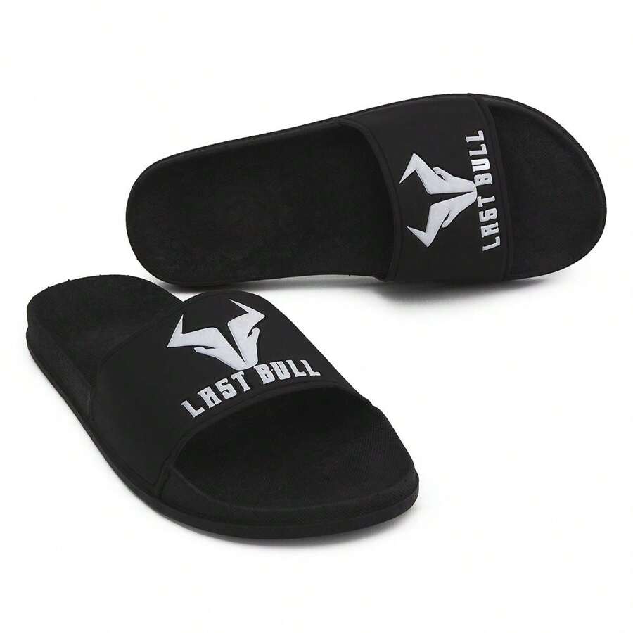 Men Flip Flops & Slides - 黑與白 - 查看 1