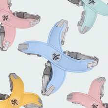 可靠舒適的無牽引狗胸帶,配有皮帶：適合小型和中型犬,非常適合日常散步和訓練使用,採用耐用的聚酯纖維材料 - 綠色 - 查看 6