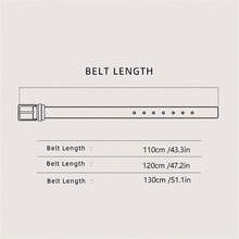 1條男士橢圓形合金旋轉捆扣皮帶,適用於正式褲裝、休閒及戶外活動約會,是理想禮物選擇 - 黑色 - 查看 2