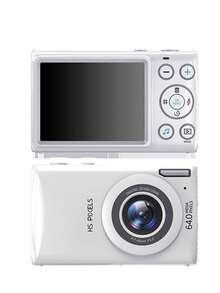 Portable Music Digital Camera With Travel Mp3 Player, Entry-Level Mirrorless High Definition Digital Camera, Entry-Level Ccd Vintage Compact Camera, Affordable Travel Camera - White - View 2