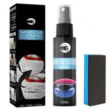 100ml汽車刮傷修復噴霧,汽車納米刮痕去除噴霧,磨光納米塗層劑,水晶塗層噴霧陶瓷涂層超疏水快速修復刮痕噴霧,適用於所有車身 - 黑色 - 查看 1