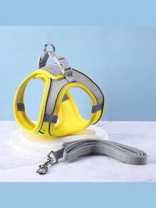 1 Miếng Dây nịt chó Áo vest Phong cách Dây xích Đối với Nhỏ bé & Trung bình Như Chó Corgi , Chó bun pháp , , Có thể điều chỉnh Ngực & Trở lại Dây đeo Dây xích vật nuôi - Màu vàng - Xem 13