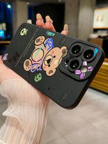 1入組熊貓圖案通用手機殼,適用於iphone、samsung、xiaomi/redmi、oppo/realme、vivo、infinix - 黑色 - 查看 2