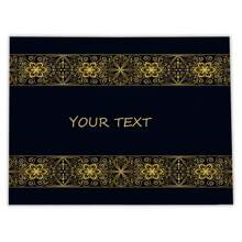 1pc Custom Text Insulated Placemat, Single-Sided Printed Linen With Gold Pattern, Suitable For Table Decoration, Housewarming Gift, Festival Gift - Gold - View 4