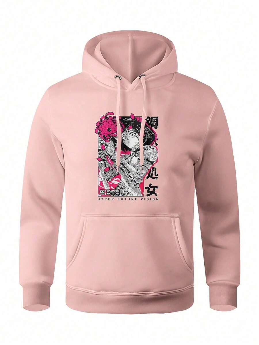 Men Hoodies - Màu Hồng baby - Xem 1