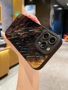 1入組流星雨圖案iPhone手機殼 - 黑色 - 查看 4