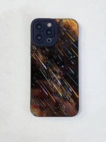 1入組流星雨圖案iPhone手機殼 - 黑色 - 查看 3