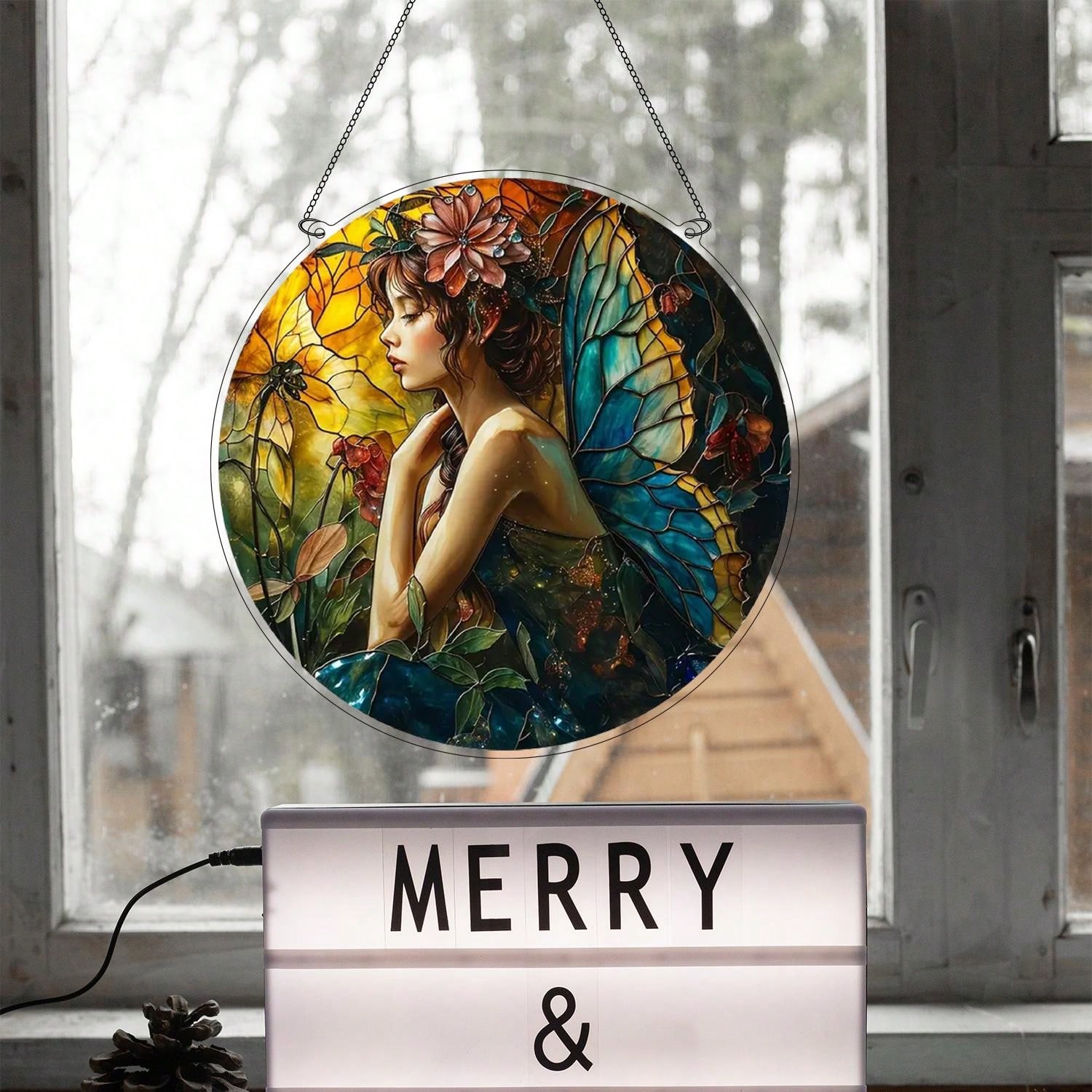 1pc 15cm*15cm/5.9inch*5.9inch Suncatchers Decoration Acrylic Window