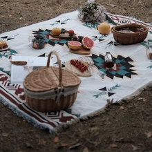 1個露營野餐墊、沙發套、毯子、披肩通用 - 彩色 - 查看 1