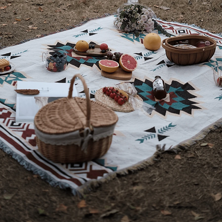 1個露營野餐墊、沙發套、毯子、披肩通用 - 彩色 - 查看 1