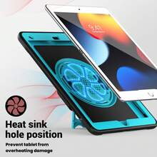 全新蜂窝平板平板电脑保护壳,兼容 10.2 英寸 iPad 第 9 代,轻巧、防摔、防刮、环形握把支架、弹簧可扩展、方便,带透明 PC+TPU 后盖 - 淺藍 - 查看 9