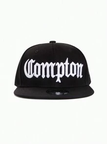 1pc Fashionable Hip Hop Style Cap With Letter Embroidery - Black - View 3