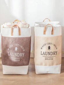 Coș de rufe pliabil din țesătură Coș de depozitare jucării/haine de uz casnic cu capacitate mare - Bej - Vizualizare 8