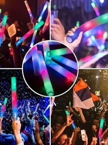 1/2/4/24Pcs Foam Glow Sticks, LED Foam Sticks In The Dark Party Supplies With 3 Modes Colorful Flashing, Glow Sticks Party Pack For Wedding, Concert, Party, Raves, Events, Birthday - 24pcs - View 8