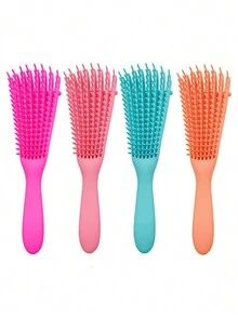 Escova de Cabelo Polvo em Atacado com 50un e Envio Imediato - Multicolorido - Visão 1
