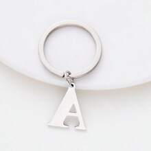 1 buc. Breloc unisex cu litere A-Z din oțel inoxidabil Breloc cu litere simplu cadou pentru prieten, pandantiv pentru bagaje Rechizite școlare Cadouri pentru profesori Accesorii pentru profesori înapoi la școală