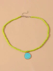 7 件裝波西米亞風格串珠笑臉項鍊女式,海灘首飾 - 彩色 - 查看 5