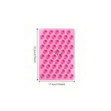 1入組55個小圓柱形矽膠冰塊/烘焙/巧克力/餅乾模具 - 粉色 - 查看 2