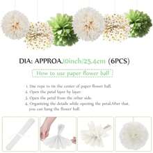 绿色生日气球套装，男女 60 岁生日派对装饰品，包括生日快乐横幅、纸绒球、沙白色气球、金属金色气球、60 岁生日快乐印花气球、摄影道具、圣诞节 - 綠色 - 查看 4